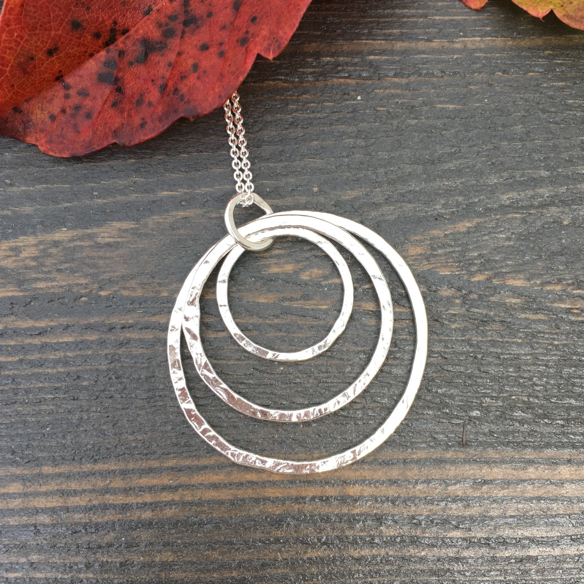 Necklace with Aluminum Insert Circle