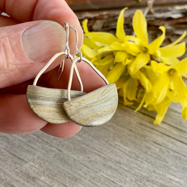 Basket Earrings ~ Sand