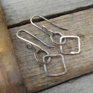 Opposites Attract Earrings ~ Oxidized