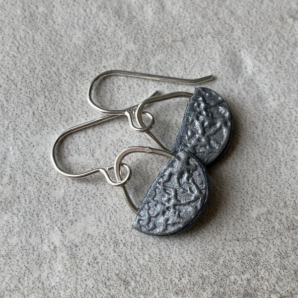 Basket Earrings ~ Silver