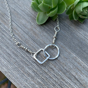 Opposites Attract Necklace ~ Shiny