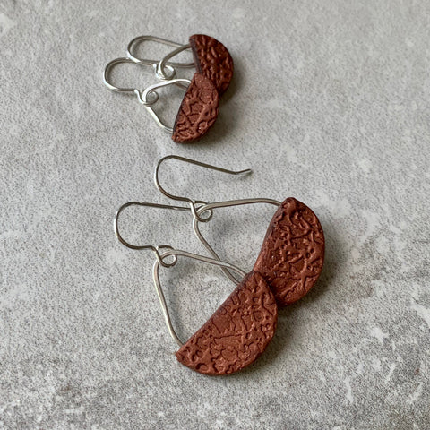 Basket Earrings ~ Copper