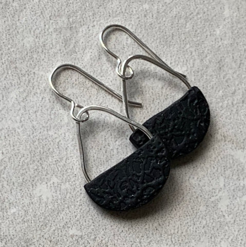 Basket Earrings ~ Black