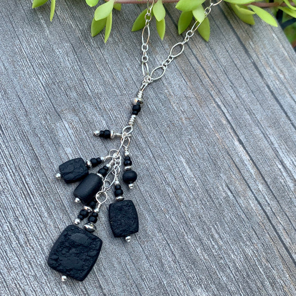 Cluster Necklace ~ Black