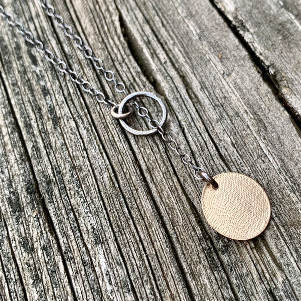 Through the Loop Necklace ~ Sterling & Goldfilled
