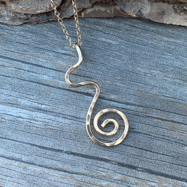 Swirl Necklace ~ Goldfilled