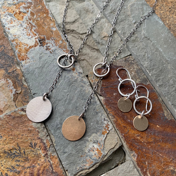Through the Loop Necklace ~ Oxidized