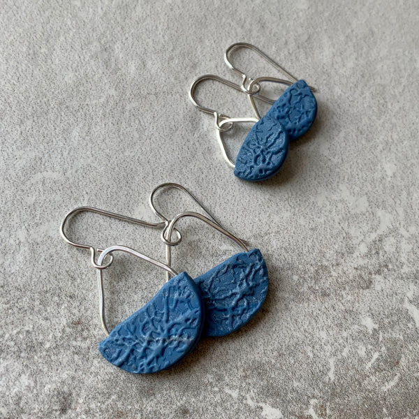 Basket Earrings ~ Blue