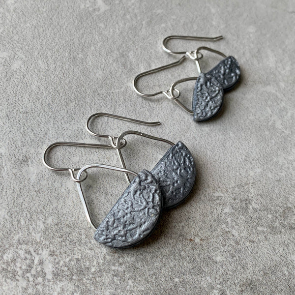 Basket Earrings ~ Silver