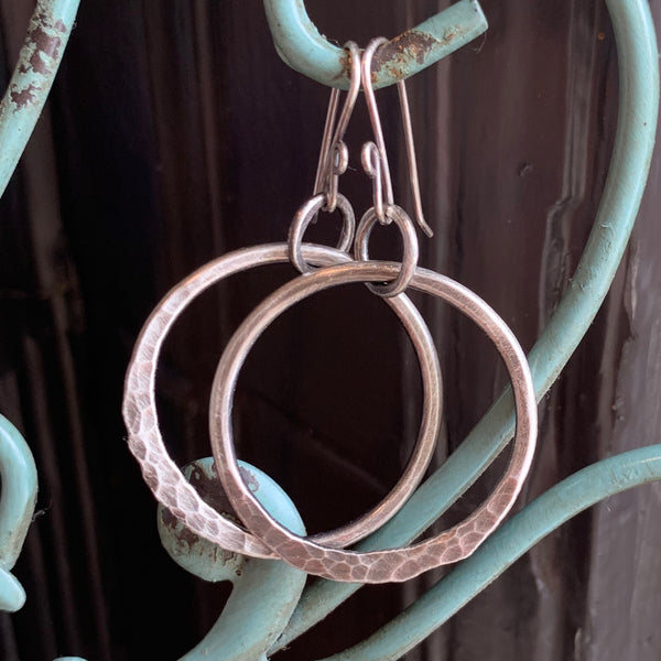 Ring of Fire Earrings ~ Medium Oxidized